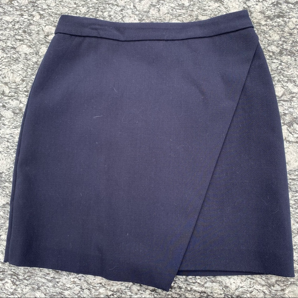 Banana Republic Navy Wrap Skirt Size 0 Back Zip